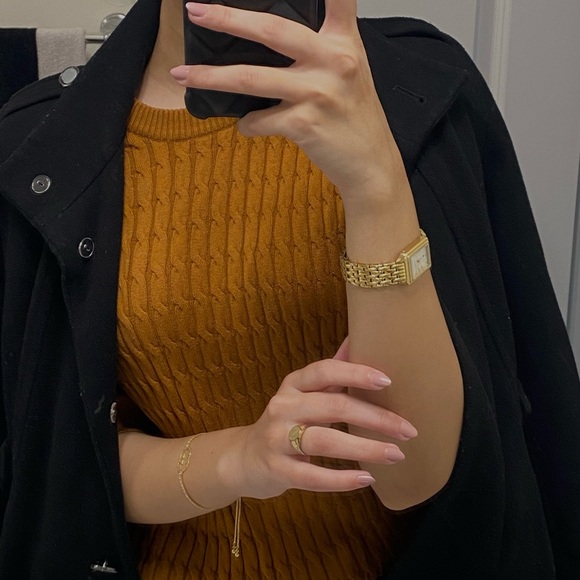 Rust/ Mustard mid sleeve sweater - Picture 2 of 6